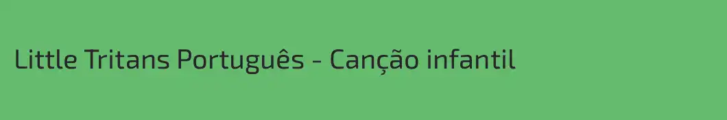 Little Tritans Português - Canção infantil